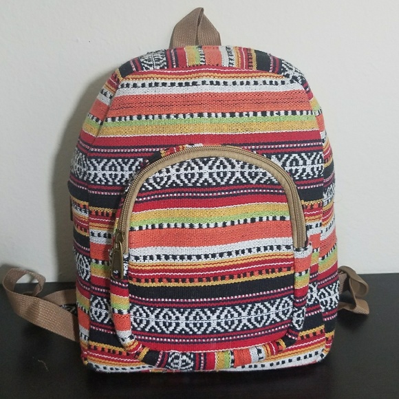 MOVING SALE FINAL PRICE Brand new bohemian handmade mini backpack - Picture 1 of 4
